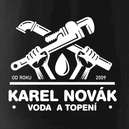 Instalatér - Překřížené klíče vlastní nápis