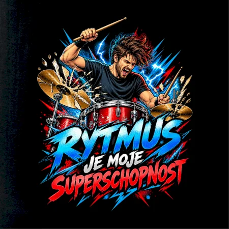 Rytmus je moje superschopnost - energický bubeník