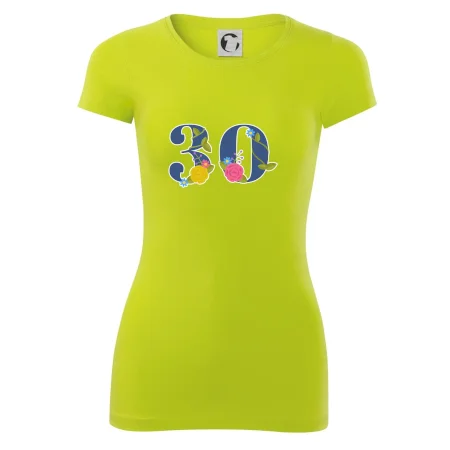 Květinové číslo kreslené - 30