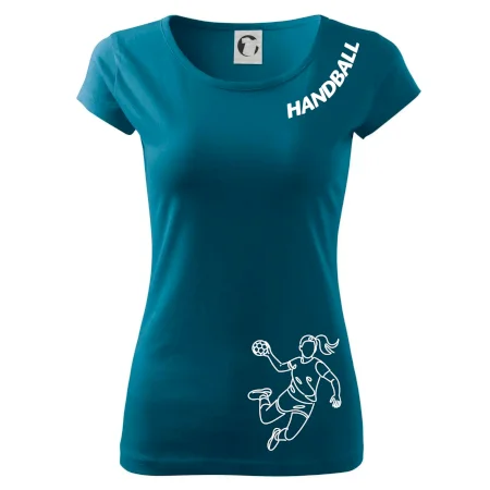 Handball nápis šikmo  - holka