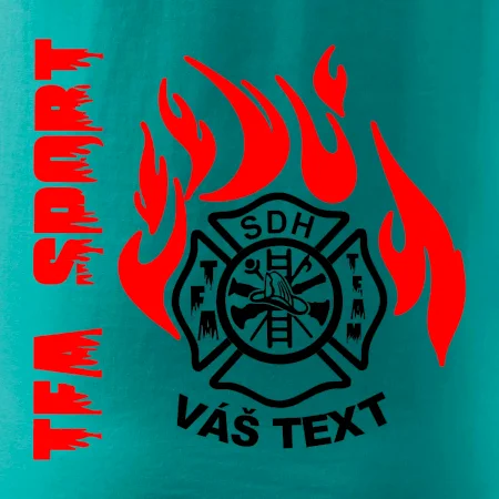 TFA Sport SDH (červený oheň) - Vlastní nápis