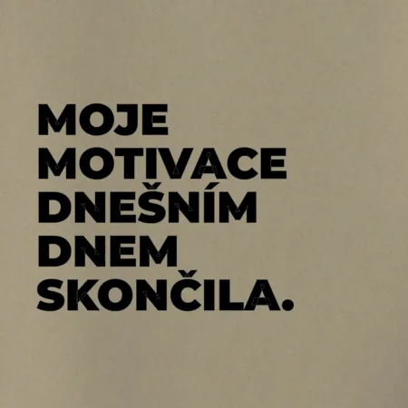 MOJE MOTIVACE DNEŠNÍM DNEM SKONČILA.