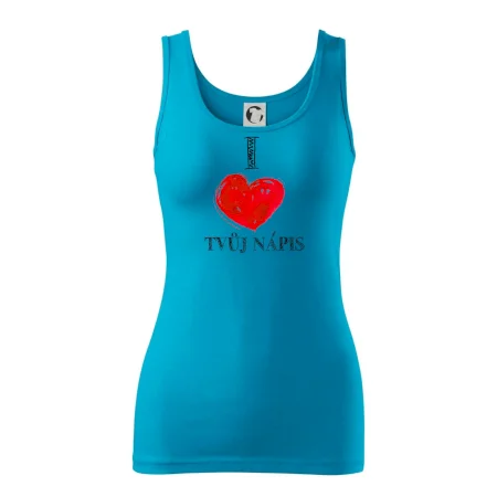 I love malované srdce - vlastní nápis