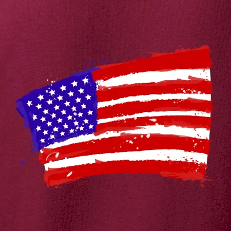 Americká vlajka ohnutá