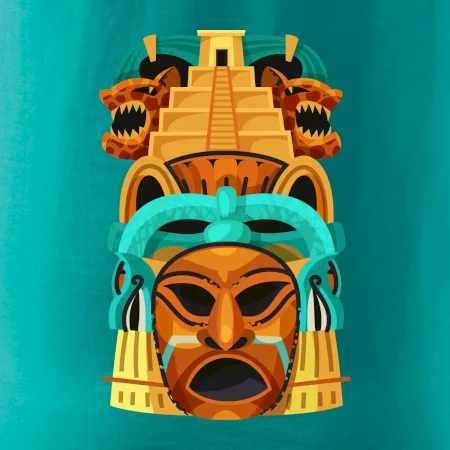 Mayové maska s pyramidou