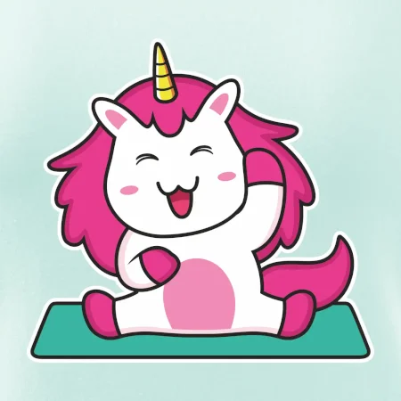Yoga veselý jednorožec