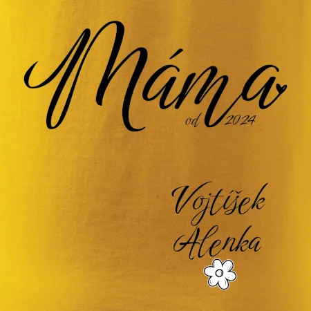 Máma od roku + jména dětí dole vlevo