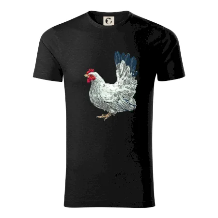 Slepice kreslená bílá
