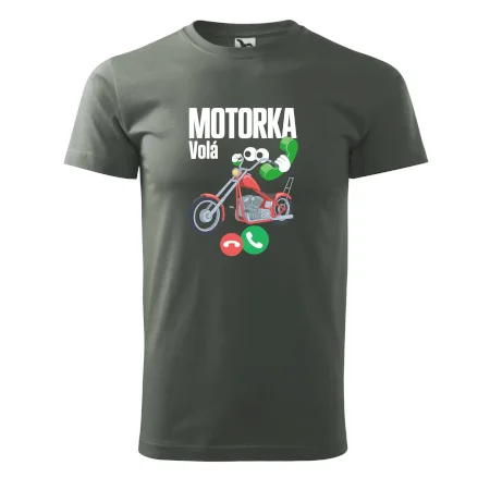 Karikatura motorka chopper volá