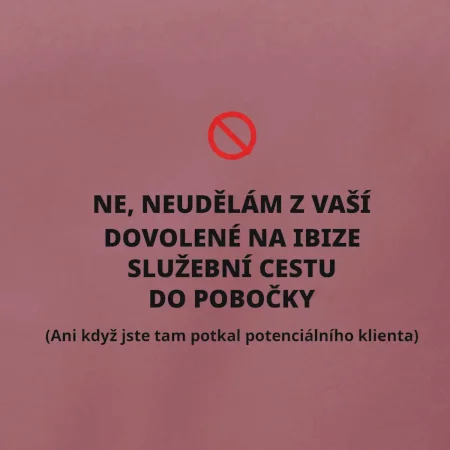 Dovolená na Ibize není služební cesta