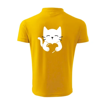 Kočka drží srdce