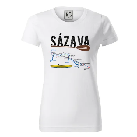 Mapa řeky Sázavy