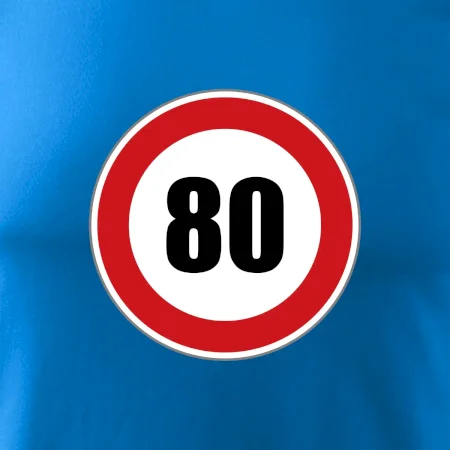 Dopravní značka - omezení rychlosti 80