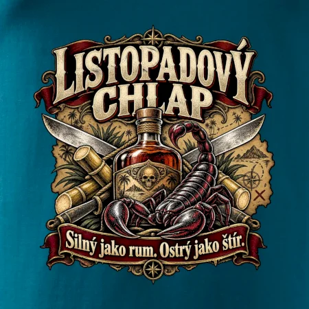 Listopadový chlap rum a ostrý štír