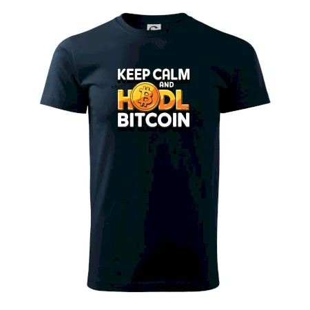 3D nápis Keep Calm and HODL Bitcoin