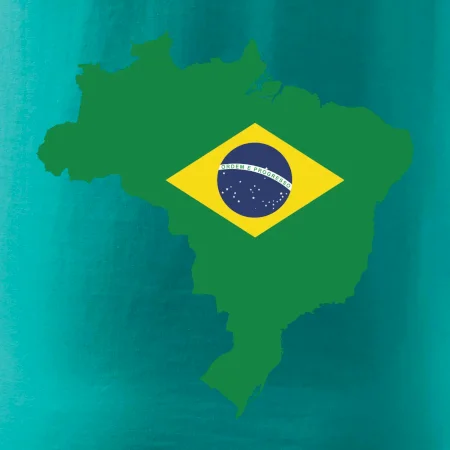 Brazílie vlajka v mapě
