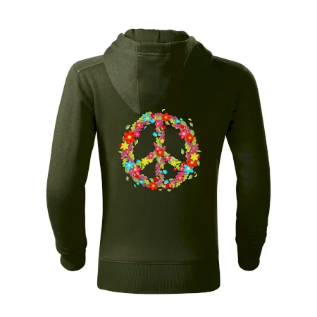 Peace symbol červené květiny
