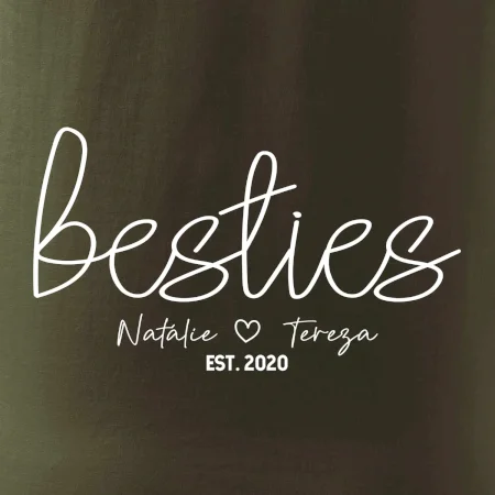 Párové mikiny - Besties Jména a rok