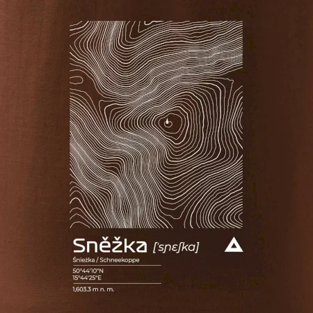 Sněžka - vrstevnice v obdélníku