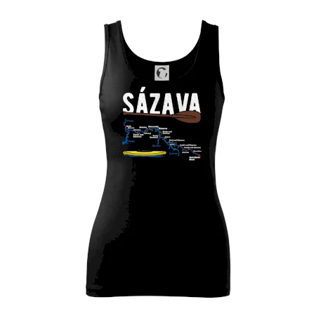 Mapa řeky Sázavy