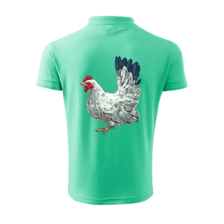 Slepice kreslená bílá