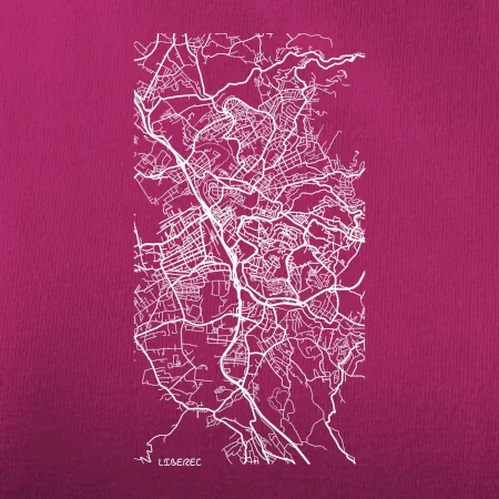 Černobílá mapa Liberec