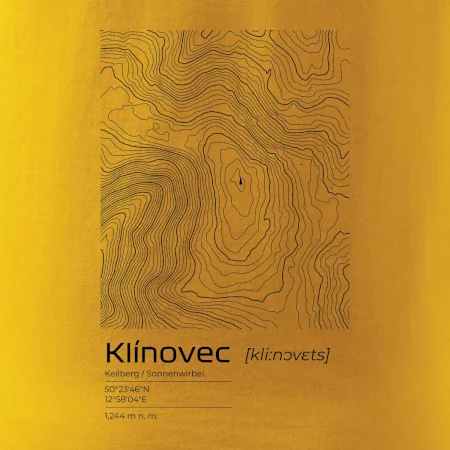 Klínovec - vrstevnice v obdélníku