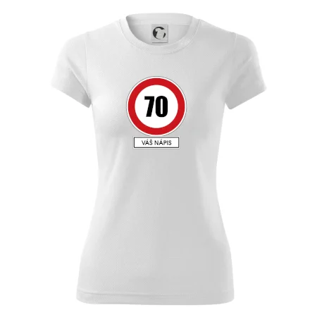 Dopravní značka - rychlost 70 - váš nápis