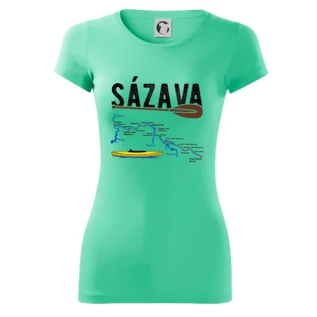 Mapa řeky Sázavy