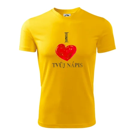 I love malované srdce - vlastní nápis