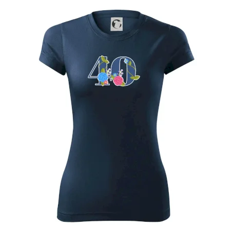 Květinové číslo kreslené - 40
