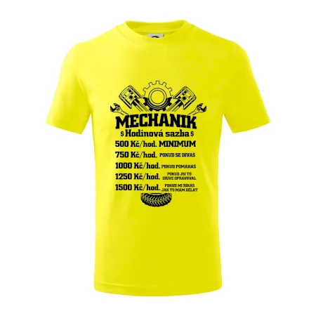 Mechanik - hodinová sazba
