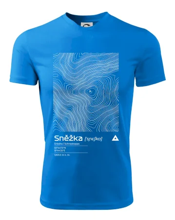 Sněžka - vrstevnice v obdélníku