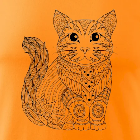 Kočka sedící mandala