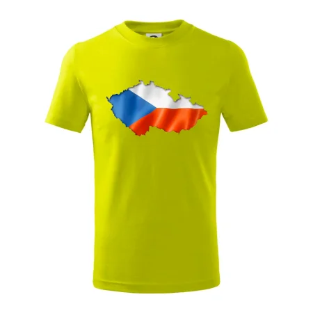 Česká vlajka v obrysu republiky