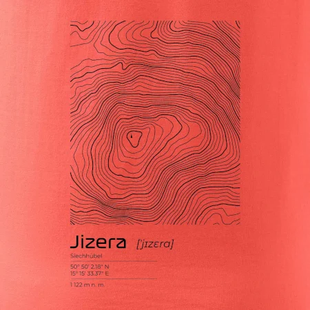 Jizera - vrstevnice v obdélníku