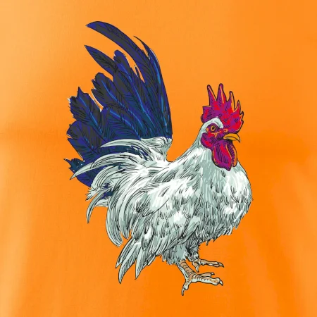 Kohout kreslený bílý