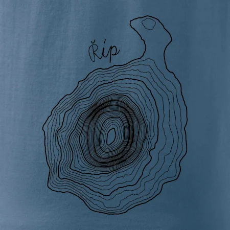 Říp - vrstevnice psací