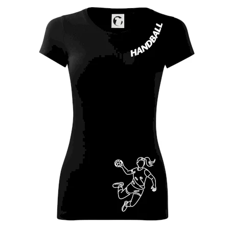 Handball nápis šikmo  - holka