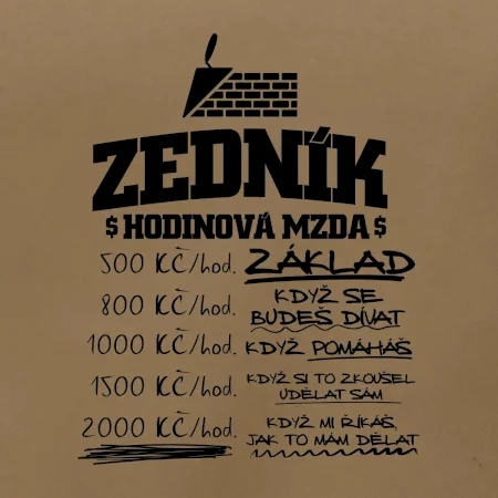 Hodinová mzda zedník