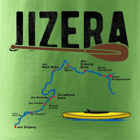 Mapa řeky Jizery