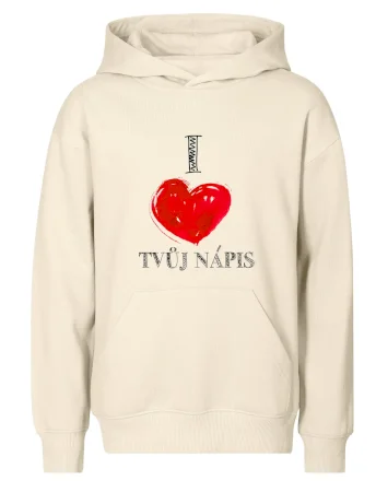 I love malované srdce - vlastní nápis
