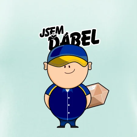 Jsem ďábel doručovatel modro žlutý