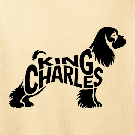Kavalír king Charles španěl nápis v těle