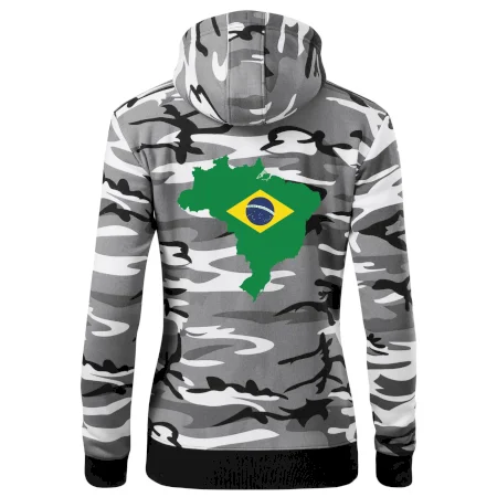 Brazílie vlajka v mapě