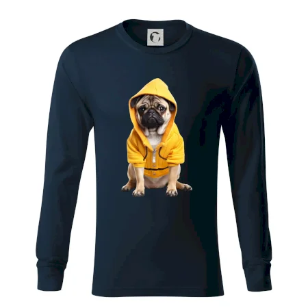 Mops v mikině