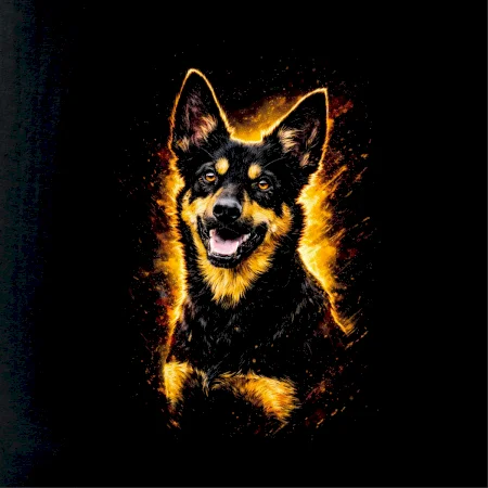 Obrázek polotón australská kelpie hlava