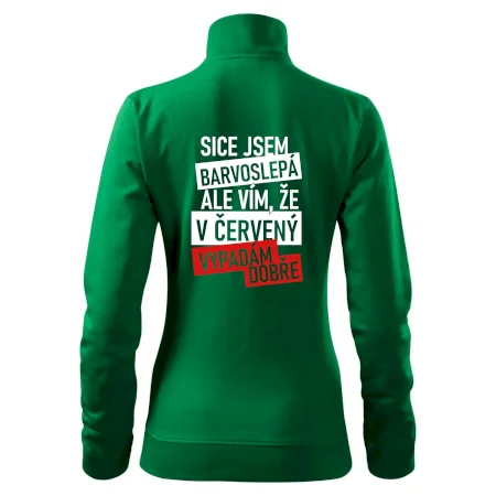 Sice jsem barvoslepá, ale vím, že v červené vypadám dobře