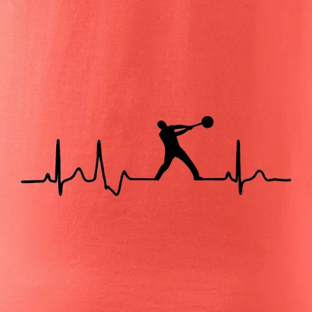 EKG hod kladivem muž