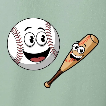 Parové triko - baseballová pálka a míček